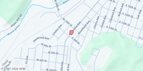 Map showing Bridge to Hope Food Pantry at 906 Magnolia St., Buena Vista, VA