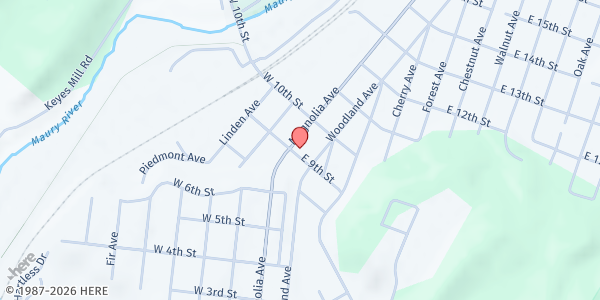 Map showing Bridge To Hope Food Pantry at 906 Magnolia Ave, Buena Vista, VA