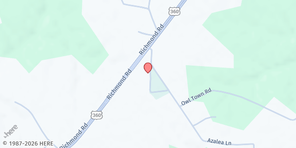 Map showing Bethany Baptist Church Food Pantry at 16256 Richmond Road, Callao, VA