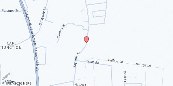 Map showing Bayview Citizens For Social at 22893 Bayview Cir, Cape Charles, VA