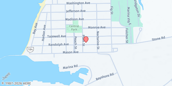 Map showing Cape Charles Baptist Church at 509 Randolph Ave, Cape Charles, VA