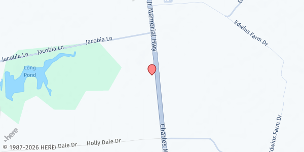 Map showing Lower Northampton Baptist Church at 24280 Lankford Hwy., Cape Charles, VA