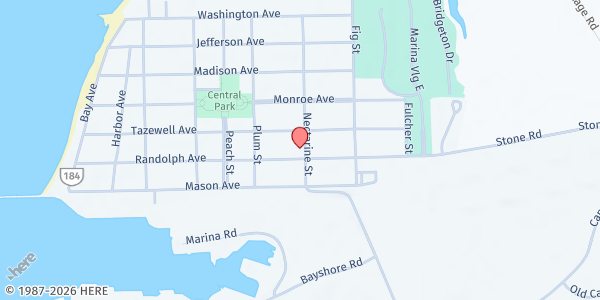 Map showing St. Charles Catholic Church at 549 Randolph Ave, Cape Charles, VA