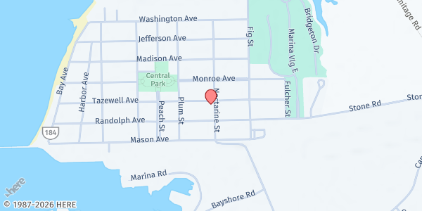 Map showing St Charles Parish Center at 550 Tazewell Ave, Cape Charles, VA