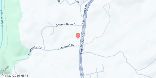 Map showing Roger E. Jessee Community Food Bank at , Castlewood, VA