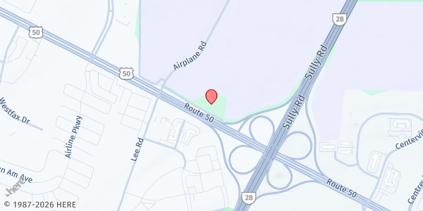 Map showing Chantilly Baptist Church at 14312 Chantilly Baptist Ln, Chantilly, VA