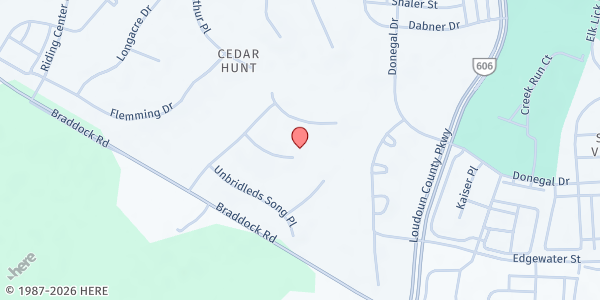 Map showing Dulles South Soup Kitchen at 42622 Suny Bay Ct., Chantilly, VA