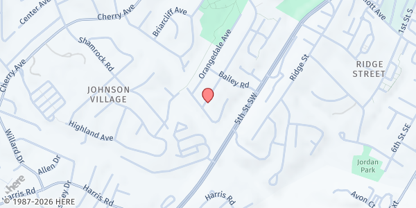 Map showing Charlottesville Abundant Life Ministries at 834 Prospect Ave., Charlottesville, VA