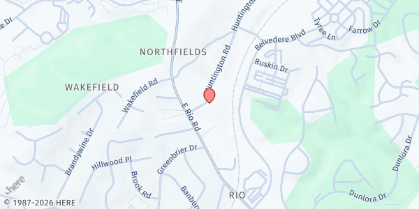 Map showing Church of Our Savior Episcopal Church at 1165 Rio Road East, Charlottesville, VA