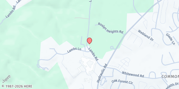 Map showing Loaves & Fishes – Charlottesville at 2050 Lambs Rd, Charlottesville, VA