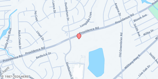 Map showing Grace Lutheran Church at 521 Providence Rd., Chesapeake, VA
