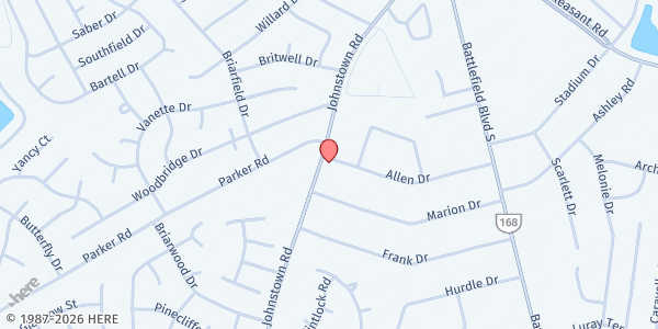 Map showing Heritage Community Church at 513 Johnstown Rd., Chesapeake, VA