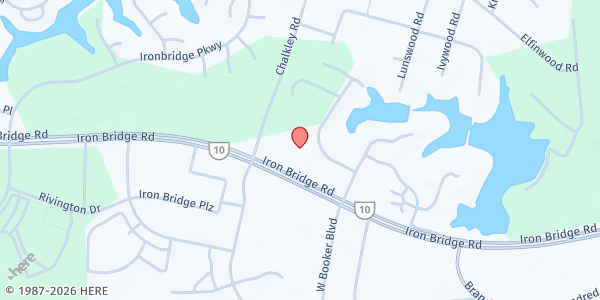 Map showing Food Bank Chesterfield - Chester at 12211 Iron Bridge Rd, Chester, VA