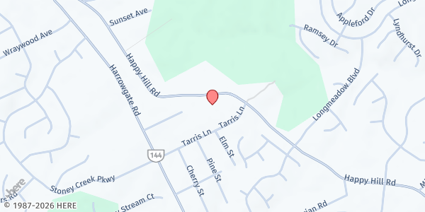 Map showing The Southside Church - Chester Campus at 13930 Happy Hill Road, Chester, VA