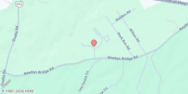 Map showing Hope Point Food Pantry at 10500 Newbys Bridge Rd., Chesterfield, VA