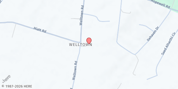 Map showing Welltown UMC at 1444 Welltown Road, Clearbrook, VA