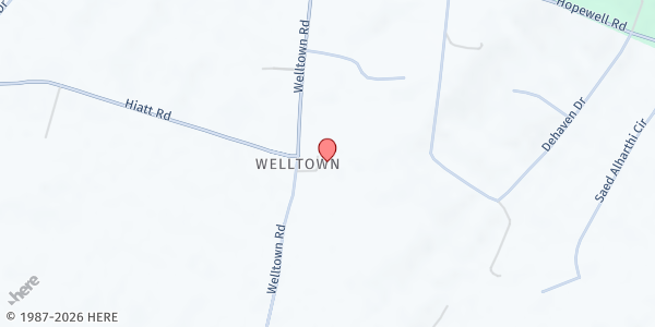 Map showing Welltown United Methodist Church (UMC) Food Pantry at 1444 Welltown Road, Clearbrook, VA