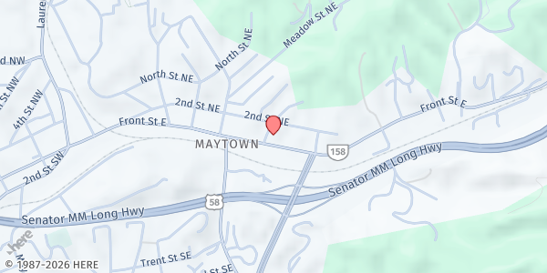 Map showing First Baptist Church Pantry - Coeburn at 701 Front St E, Coeburn, VA