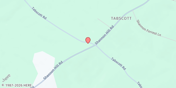 Map showing Mount Gilead Baptist Church at 4768 Shannon Hill Road, Columbia, VA