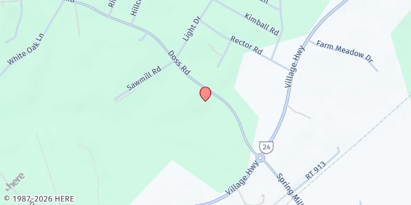 Map showing Candlelight Ministries at Calvary Baptist Church at 9388 Village Highway, Concord, VA