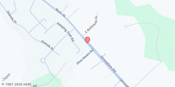 Map showing Great Commission Outreach Baptist Church at Jerusalem Rd, Courtland, VA