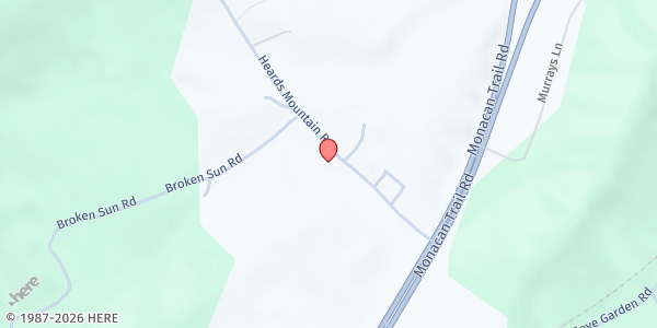 Map showing Covesville Baptist at 5729 Heards Mountain Road, Covesville, VA