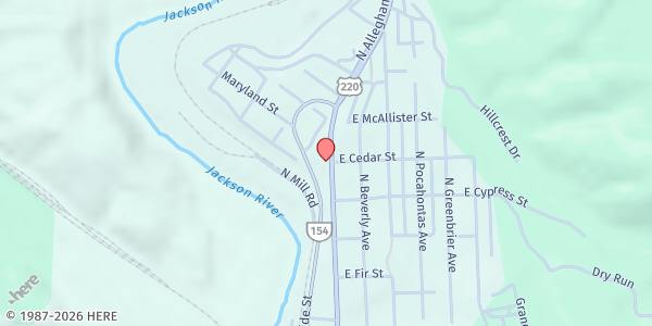 Map showing COPE Food Pantry - Food Distribution Center at 900 N Alleghany Ave, Covington, VA