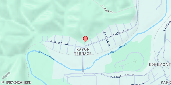Map showing South Covington UMC at 1911 S Kadel Ave, Covington, VA