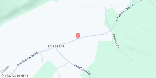Map showing Craigsville Area Food Pantry at Estaline Valley Road, Craigsville, VA