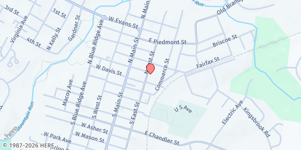 Map showing Culpeper Food Closet - Food Distribution Center at 115 N East St, Culpeper, VA