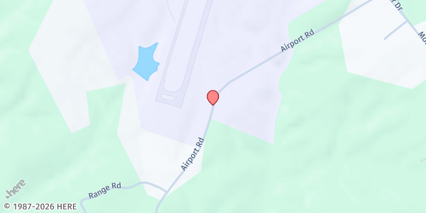 Map showing East New Hope Baptist Church at 321 Airport Rd., Danville, VA
