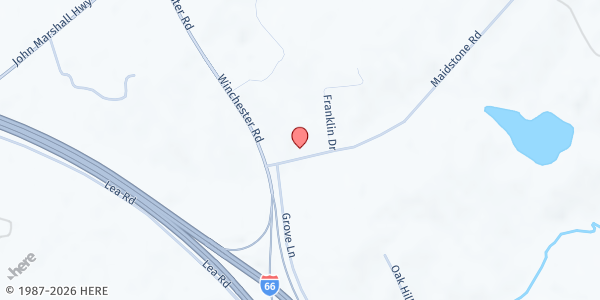 Map showing Share the Harvest Food Bank at 9668 Maidstone Road, Delaplane, VA