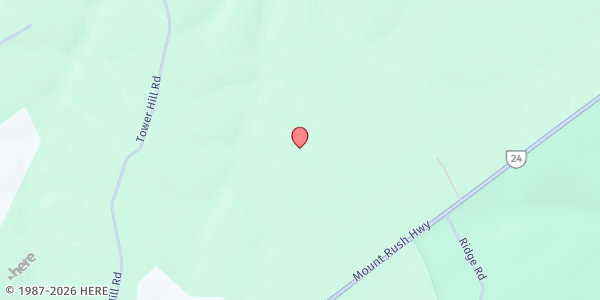 Map showing Candlelight Ministries at Pleasant Grove Baptist Church at 1663 Mt Rush Hwy, Dillwyn, VA