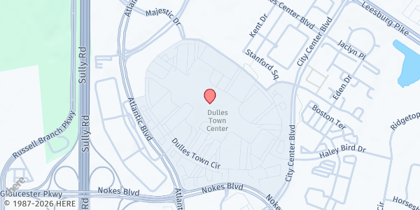 Map showing Anna Sudha Community Kitchens at 21100 Dulles Town Cir., Dulles, VA
