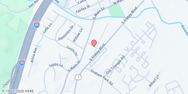 Map showing ACTS Distribution Center at 3901 ACTS Lane, Dumfries, VA