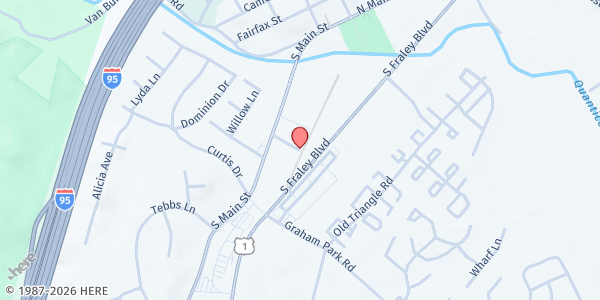 Map showing ACTS Hunger Prevention Center at 3901 Acts Lane, Dumfries, VA