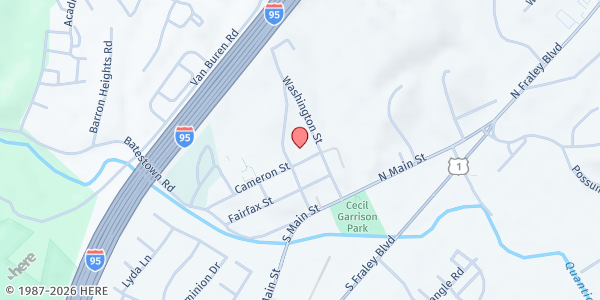 Map showing Bread & Fishes at 3890 Cameron Street, Dumfries, VA