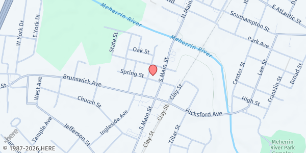 Map showing Resurrection Church at 210 S Main St, Emporia, VA