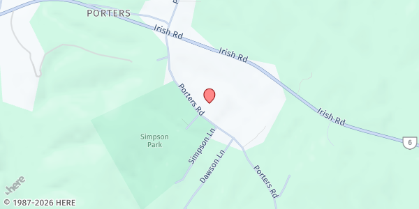 Map showing B.F. Yancey Community Food Pantry at 7625 Porters Rd., Esmont, VA