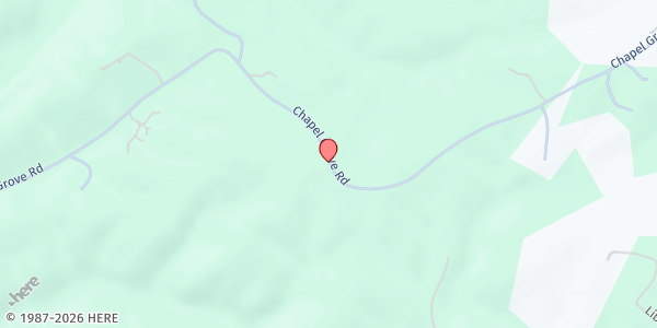 Map showing Chapel Grove Fellowship Center at 1028 Chapel Grove Rd., Evington, VA