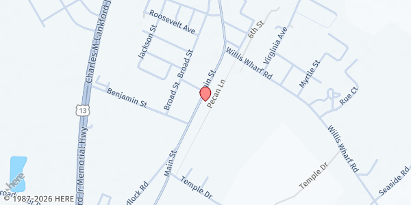 Map showing Shore PCA at 3431 Main St, Exmore, VA