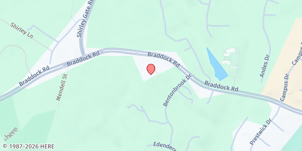 Map showing Fairfax Church Resource Center at 11451 Braddock Road, Fairfax, VA