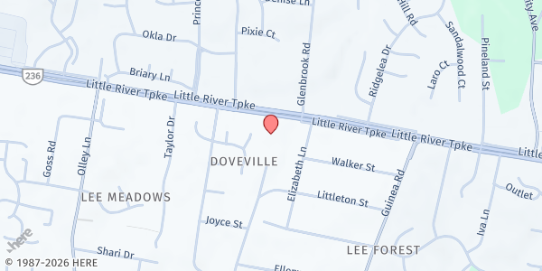 Map showing FISH Food Pantry (Fairfax) at 9019 Little River Tpk., Fairfax, VA