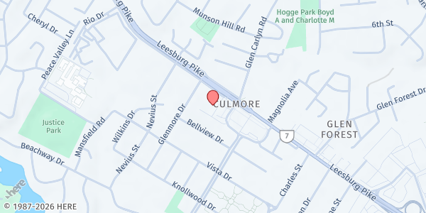 Map showing Culmore Family Resource Center at 3304b Culmore Court, Falls Church, VA