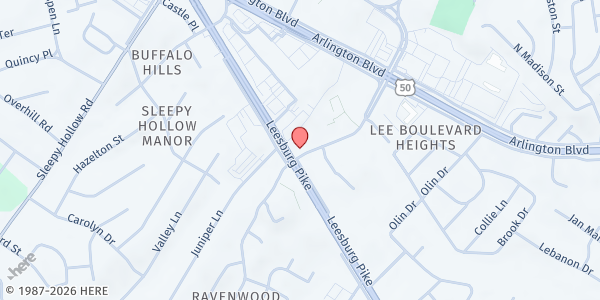 Map showing Shelter House - Patrick Henry Family Shelter at 3080 Patrick Henry Drive, Falls Church, VA