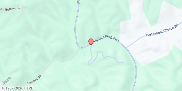 Map showing Eagles Nest Regeneration Ministry at 4410 Christiansburg Pike NE., Floyd, VA