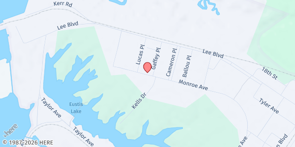 Map showing U.S.O. - Fort Eustis at 833 Monroe Avenue, Fort Eustis, VA