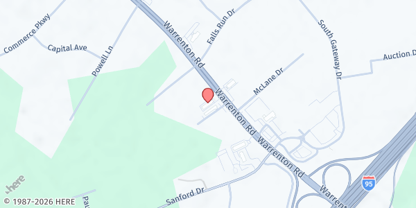 Map showing Americas Best Value Inn at 605 Warrenton Rd, Fredericksburg, VA