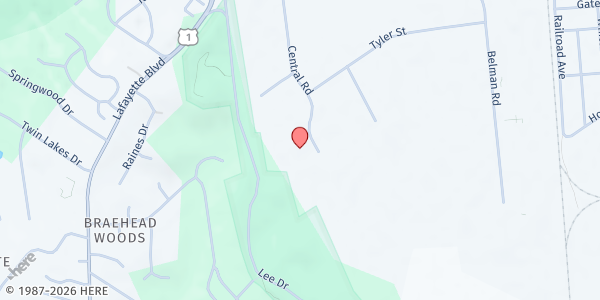 Map showing Fredericksburg Regional Food Bank - Central Rd at 480 Central Rd, Fredericksburg, VA