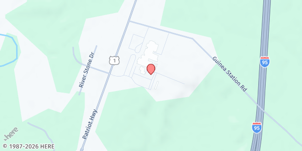 Map showing Massaponax High School at 8201 Patriot Hwy, Fredericksburg, VA